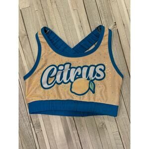 Stingrays Citrus Rays Cheer Sports Bra Adult XS Excellent Used Condition